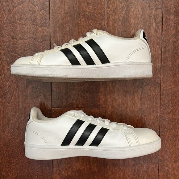 Adidas Women’s Neo Cloudfoam White and Black Classic Sneakers, Size and 8.5 - Picture 5 of 16